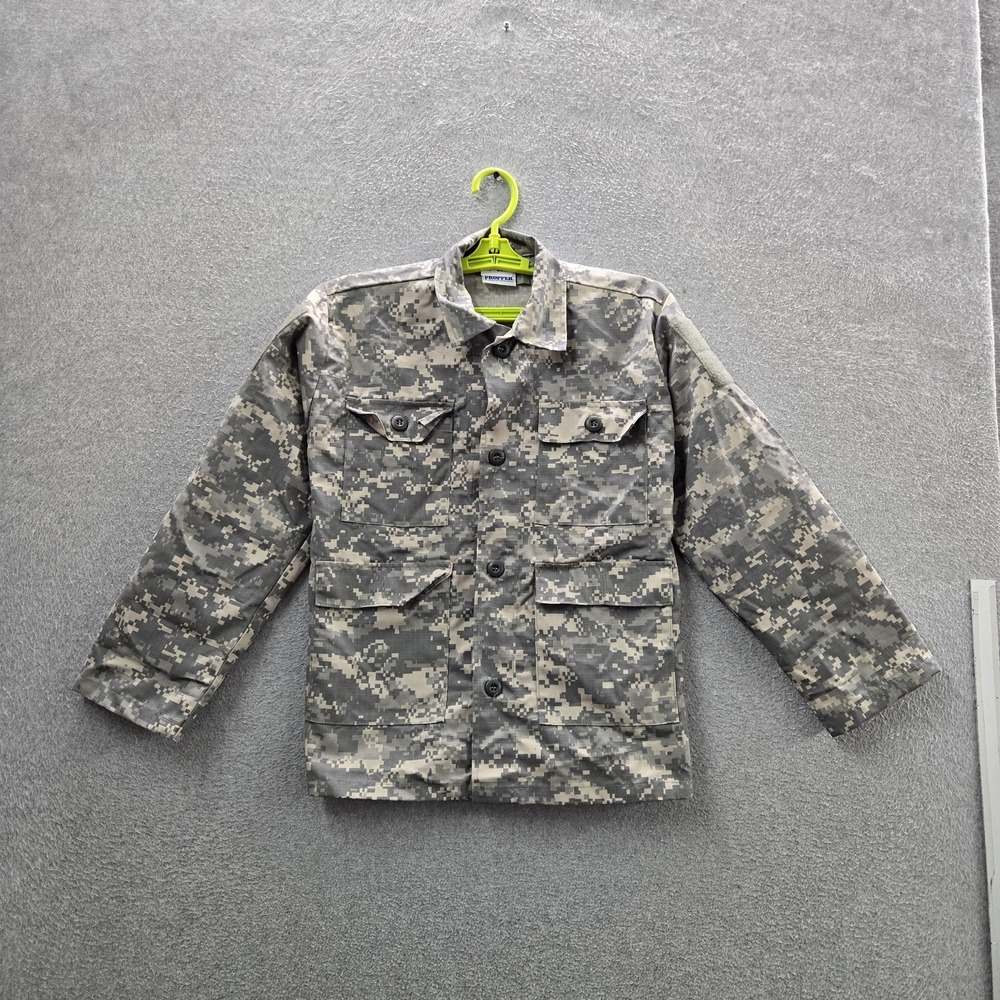 Propper Women Button Up Shirt 16 Gray Cotton Nylon Shirt Camouflage Ripstop